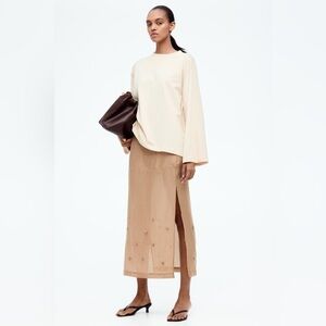 NWT H&M EMBELLISHED SHEER SKIRT